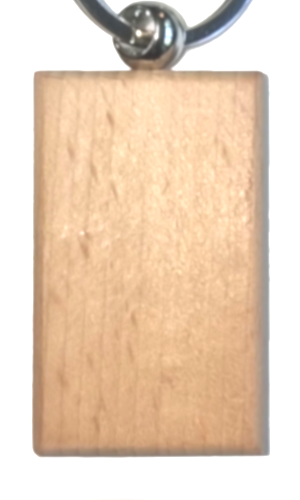 DIY Natürlicher Holz Schlüsselanhänger rechteckig
