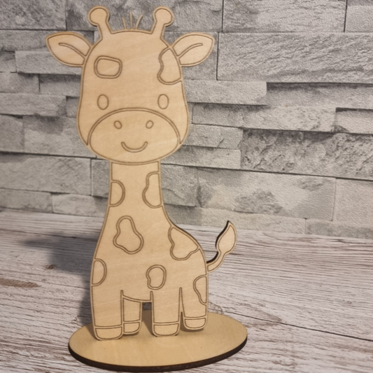 Tierfigur mit Standfuß zum Ausmalen