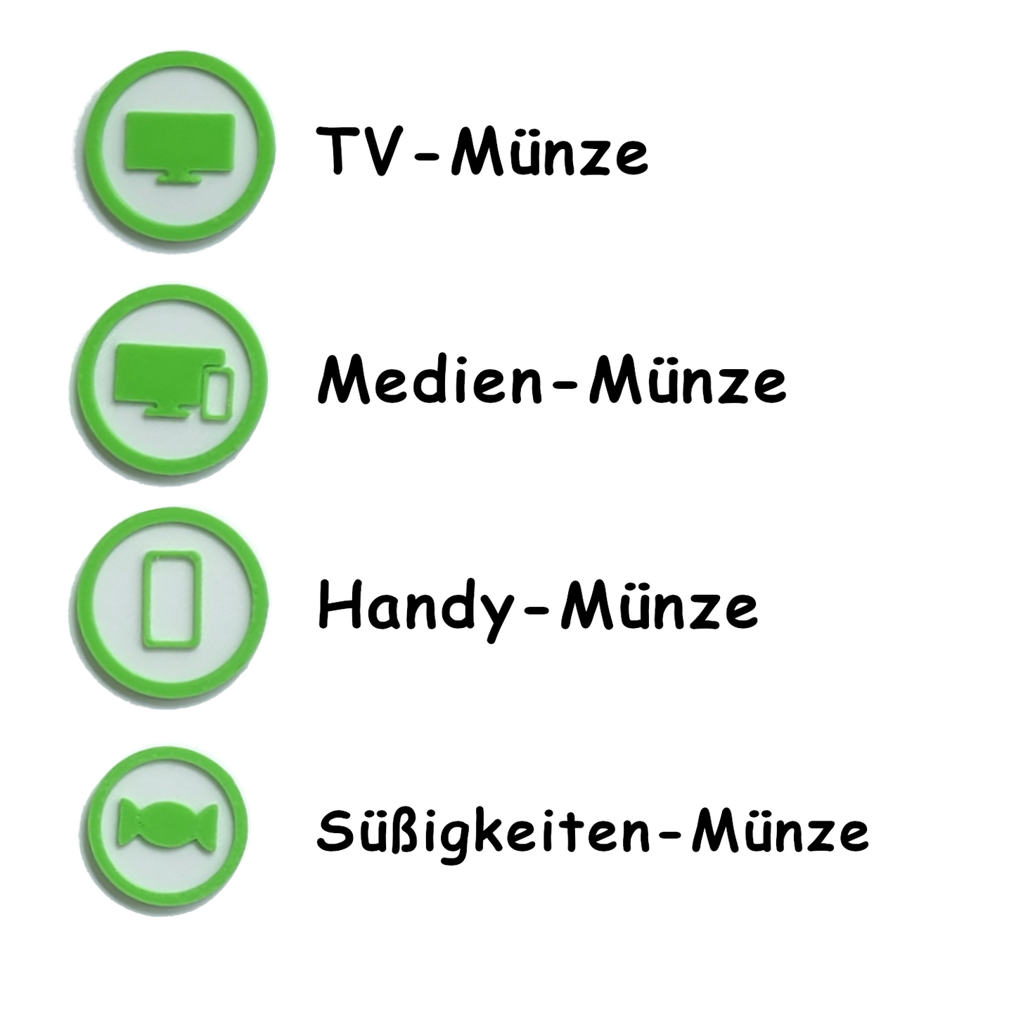 Medien- & Süßigkeiten-Münzen