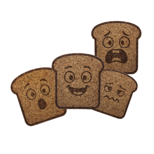 Untersetzer 4x Toastscheiben