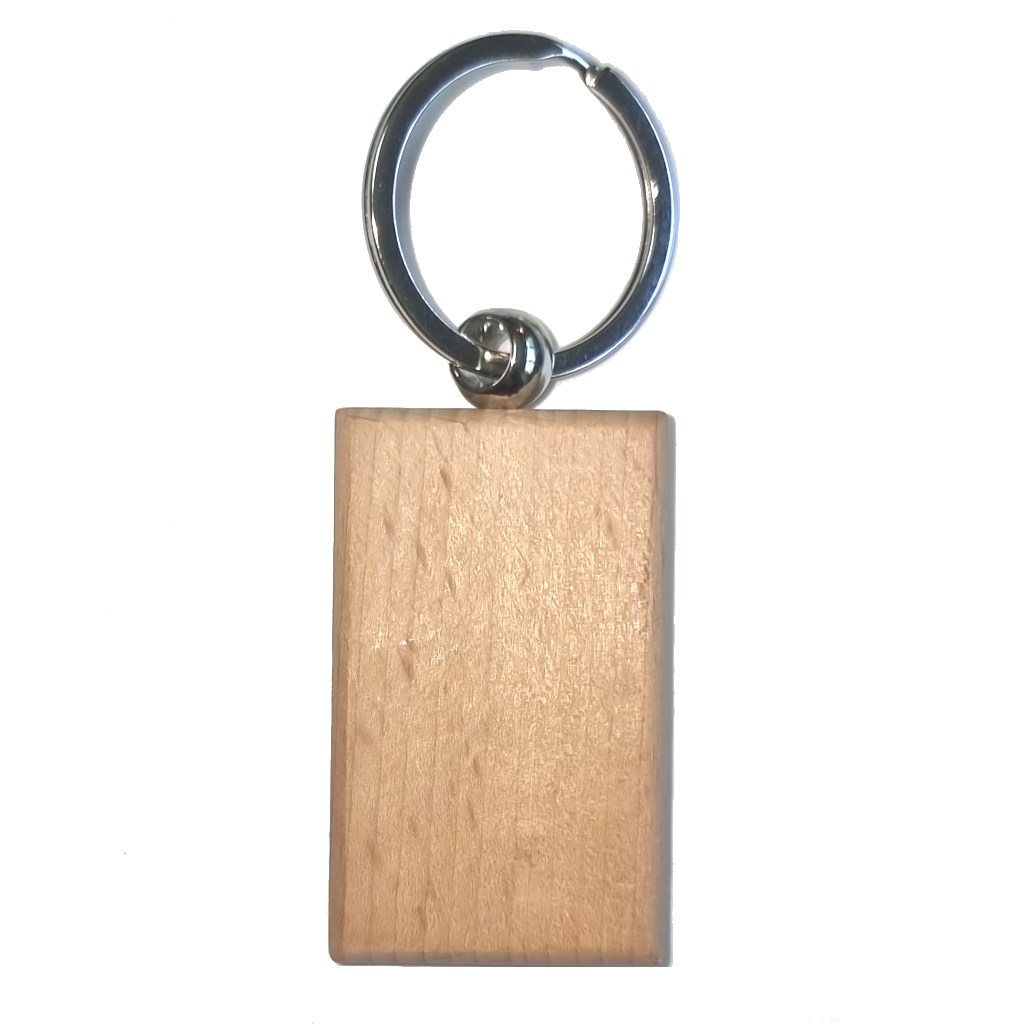 DIY Natürlicher Holz Schlüsselanhänger rechteckig