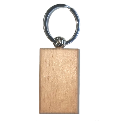 DIY Natürlicher Holz Schlüsselanhänger rechteckig