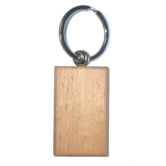 DIY Natürlicher Holz Schlüsselanhänger rechteckig