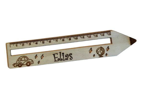 Holz-Lineal Stift mit Lesehilfe