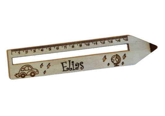 Holz-Lineal Stift mit Lesehilfe