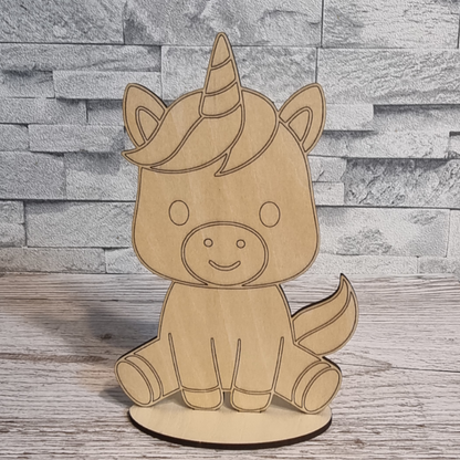 Tierfigur mit Standfuß zum Ausmalen