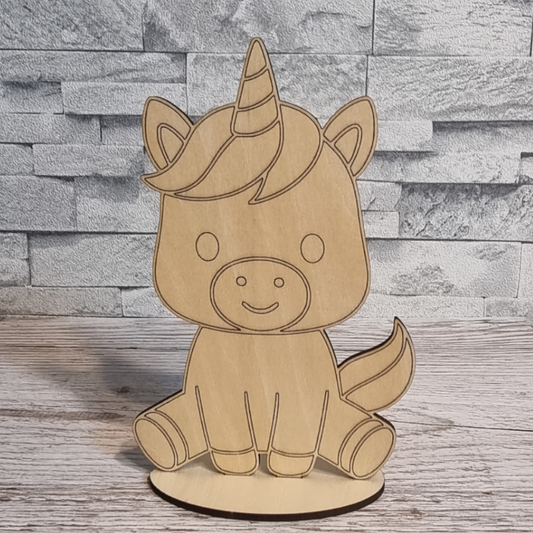 Tierfigur mit Standfuß zum Ausmalen