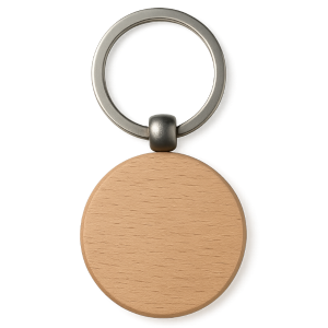 DIY Natürlicher Holz Schlüsselanhänger rund