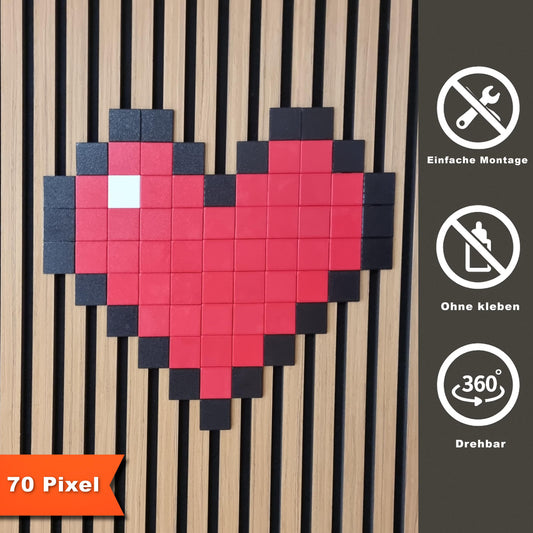 Pixel-Art Clips für Akustikpaneele (x10)