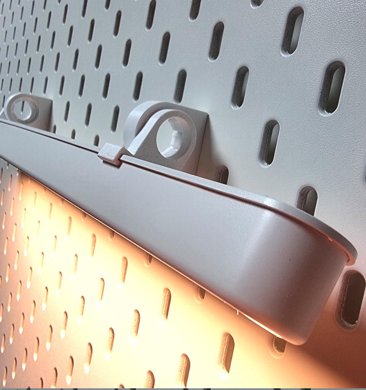 LED Halterung passend für Ikea SKADIS und ROLFSTORP
