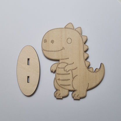 Tierfigur mit Standfuß zum Ausmalen