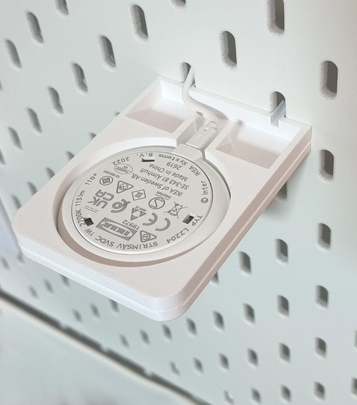 LED Halter passend für Ikea SKADIS und STRIMSÄV